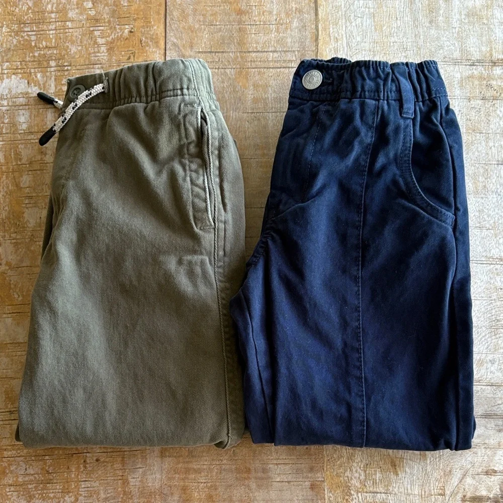 Zara Kids' Olive and Navy Pants size 6